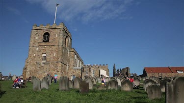 St. Mary'S Church & Grave Stones, Whitby, North Yorkshire, England