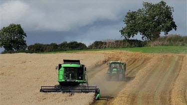 Combined Harvester & Tractor, North Yorkshire, England