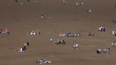 English Summer Beach Scene, Whitby, North Yorkshire, England