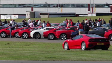 Lots Of Ferrari Cars, Silverstone Race Track, England