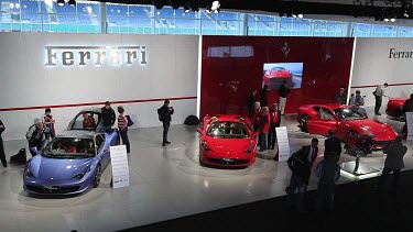 3 Ferrari'S At Exhibition, Silverstone, England