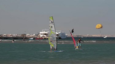 Learning To Wind Surf On The Red Sea, Hurghada, Egypt