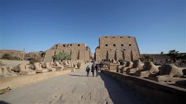 Row Of Sphinxes & Temple Of Amun Entrance, Karnak, Luxor, Egypt