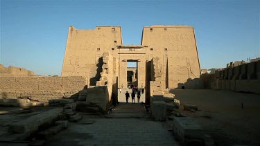 Ancient Walls & Twin Pylon, The Temple Of Horus, Edfu, Egypt, North Africa