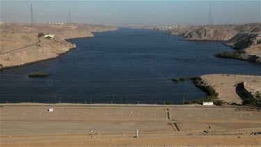 River Nile From The High Dam, Aswan, Egypt