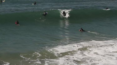 Boogie Boarding, Surfboarding, Manhattan Beach, California, Usa