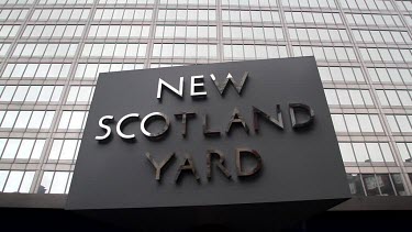 New Scotland Yard Sign, Headquarters Of The Metropolitan Police Service, England
