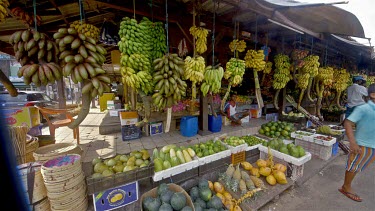 Fruit Market Stalls & Bananas, Galle, Sri Lanka