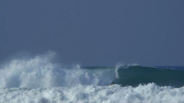 Surfer In Indian Ocean Wave & Yacht, Weligama, Sri Lanka, Asia