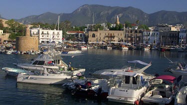 Boats In Harbour & Mountains, Kyrenia, Northern Cyprus