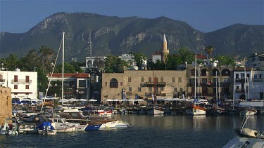 Boats In Harbour & Mountains, Kyrenia, Northern Cyprus