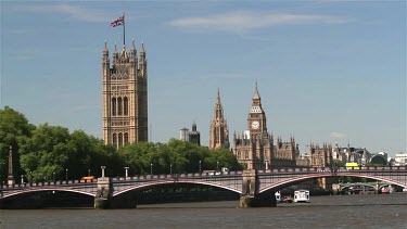 Lambeth Bridge, Houses Of Parliament, The Palace Of Westminster, London, England