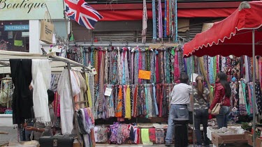 Market Stalls & Shoppers, Portobello Road, London, London England