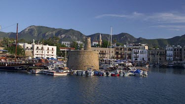 Boats In Harbour & Castle Walls, Kyrenia, Northern Cyprus