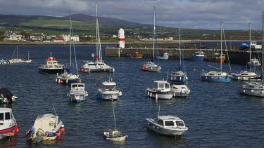 Pleasure & Fishing Boats In Harbour, Port Saint Mary, Isle Of Man, British Isles