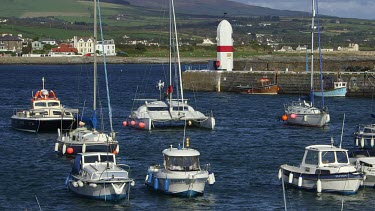Pleasure & Fishing Boats In Harbour, Port Saint Mary, Isle Of Man, British Isles