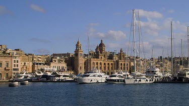 Waterfront, Maritime Museum & St Lorenzo Dome, Vittoriosa, Malta