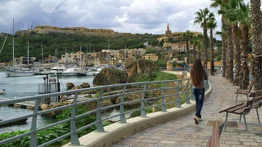 Walkway Around Harbour, Mgarr, Gozo, Malta