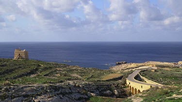 Dwejra Tower & Mediterranean Sea, Gozo, Malta
