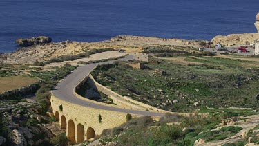 Arch Road Bridge & Mediterranean Sea, Gozo, Malta