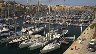 Yatch & Pleasure Boats In Harbour, Vittoriosa, Malta, Island Of Malta