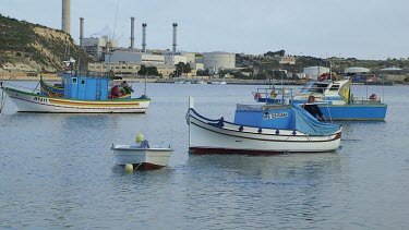 Fishing Boat Leaves Harbour, Marsaxlokk, Malta