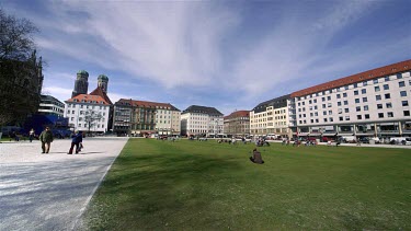 Grass Area & Buildings, Marienhof, Munich, Germany