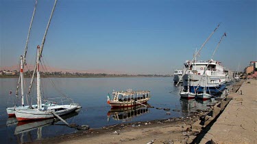 Feluccas, Boats & Liners, River Nile, Luxor, Egypt