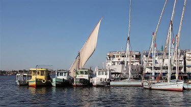 Boats, Tugs, Fellucas & Cruise Ships, River Nile, Luxor, Egypt
