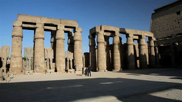Great Court Of Rameses Ii & Columns, Luxor Temple , Egypt, North Africa