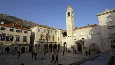 Luza,Bell Tower & Rectors Palace, Old Town, Dubrovnik, Croatia