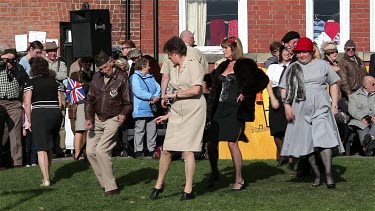People Dancing To 1940s Music, Pickering, North Yorkshire, England
