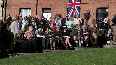 Group Of People Watch Re-Enactors, Pickering, North Yorkshire, England