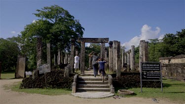Atadage Monument & Tourists, Polonnaruwa, Sri Lanka