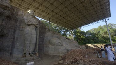 Cross Armed & Sleeping Buddha At Gal Vihara, Polonnaruwa, Sri Lanka