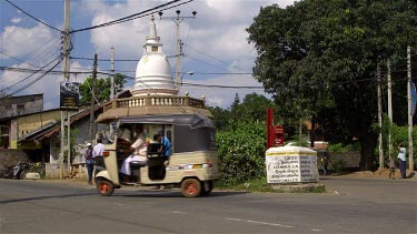 Tuc Tucs At Road Junction, Matale, Sri Lanka