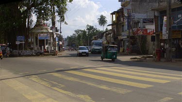 Tuc Tucs & Pedestrian Road Crossing, Matale, Sri Lanka