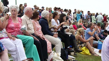 Spectator Sat Around Main Ring Watching, The Great Yorkshire Show, North Yorkshire
